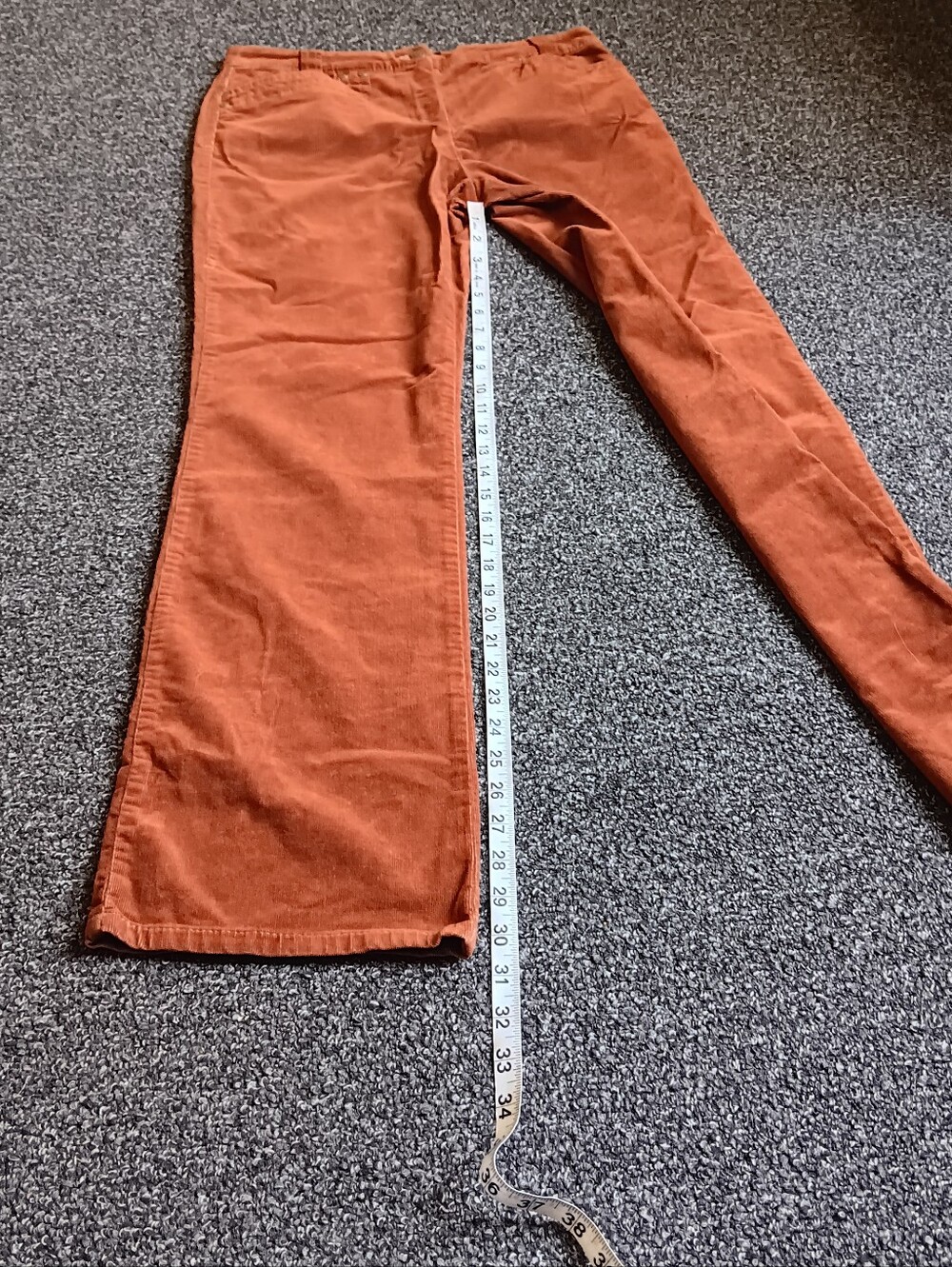 Brown Autumn Corduroy Straight Leg Bootcut Pants Tribal Womens 10, Boho Western - Picture 4 of 10